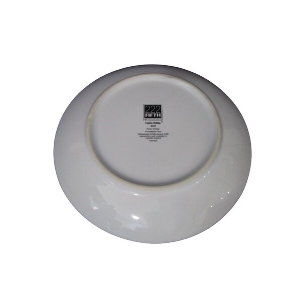 Be Merry Festive Holiday Gold 222 Fifth Small Plates Set of Four GUC - Picture 9 of 15